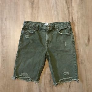 Green free people Bermuda shorts!!